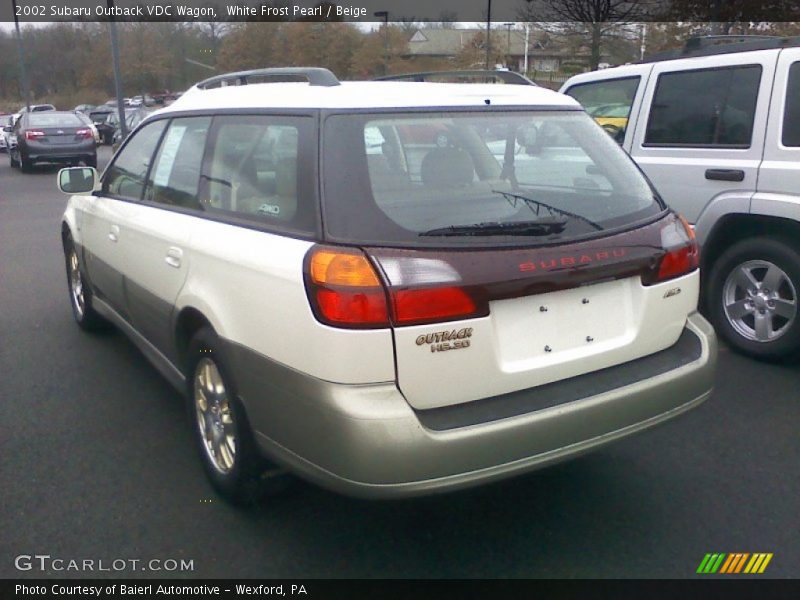 White Frost Pearl / Beige 2002 Subaru Outback VDC Wagon