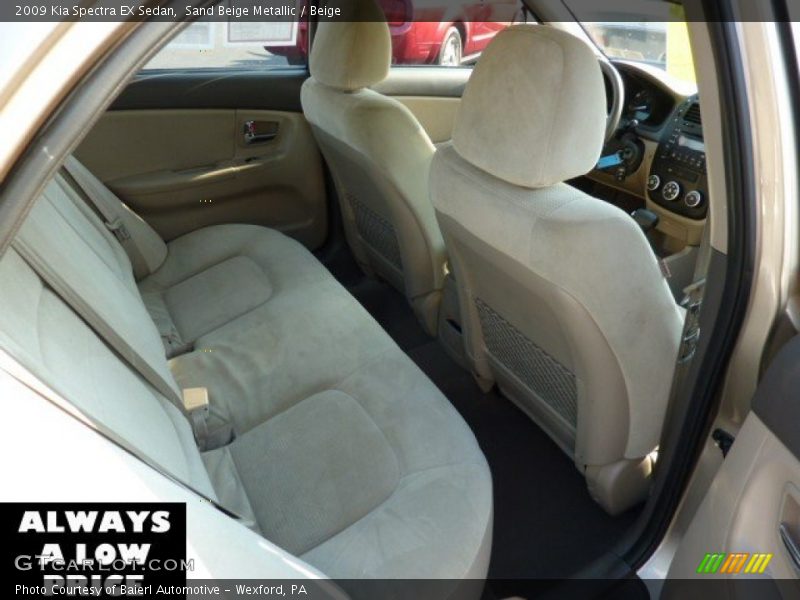 Sand Beige Metallic / Beige 2009 Kia Spectra EX Sedan