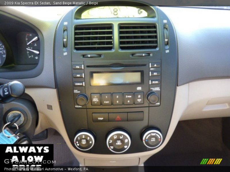 Sand Beige Metallic / Beige 2009 Kia Spectra EX Sedan