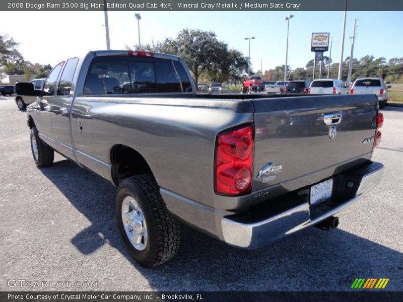 Mineral Gray Metallic / Medium Slate Gray 2008 Dodge Ram 3500 Big Horn Edition Quad Cab 4x4