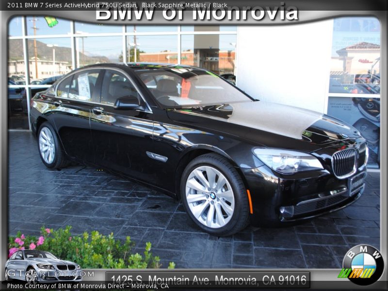 Black Sapphire Metallic / Black 2011 BMW 7 Series ActiveHybrid 750Li Sedan