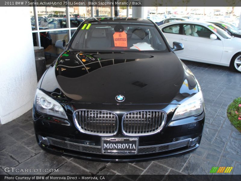 Black Sapphire Metallic / Black 2011 BMW 7 Series ActiveHybrid 750Li Sedan
