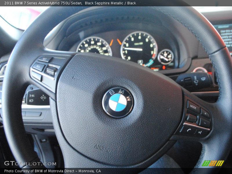 Black Sapphire Metallic / Black 2011 BMW 7 Series ActiveHybrid 750Li Sedan
