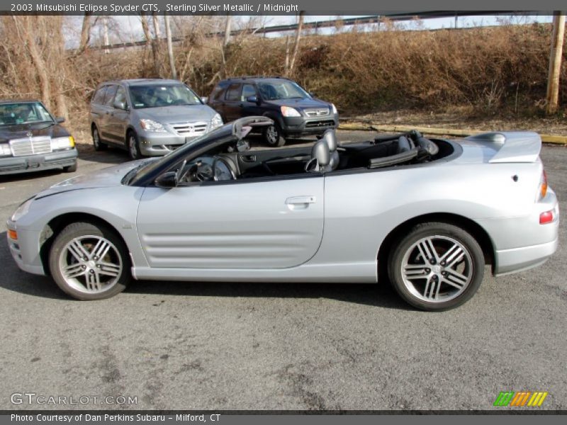 Sterling Silver Metallic / Midnight 2003 Mitsubishi Eclipse Spyder GTS