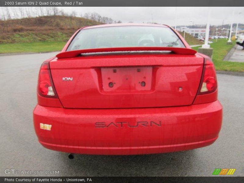 Red / Tan 2003 Saturn ION 2 Quad Coupe