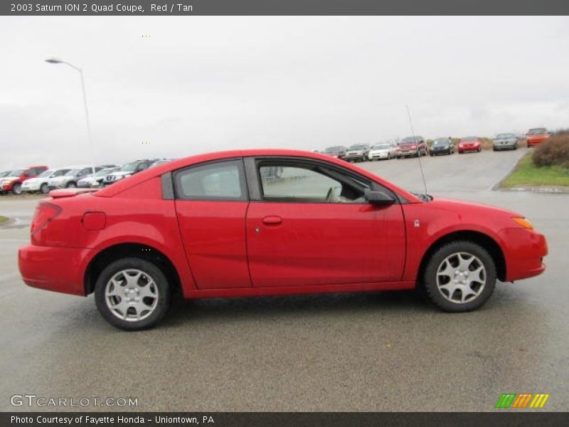 Red / Tan 2003 Saturn ION 2 Quad Coupe