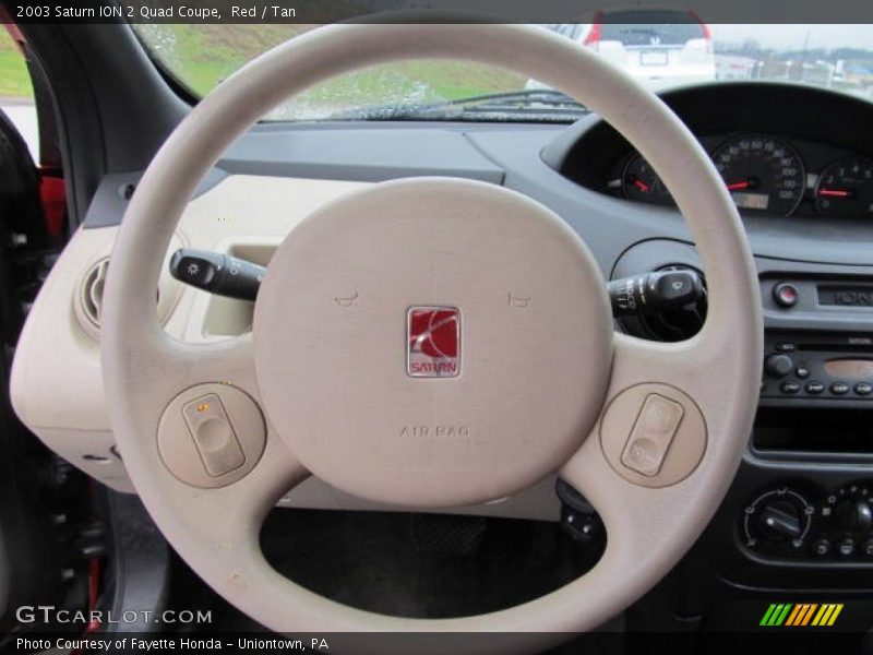 Red / Tan 2003 Saturn ION 2 Quad Coupe
