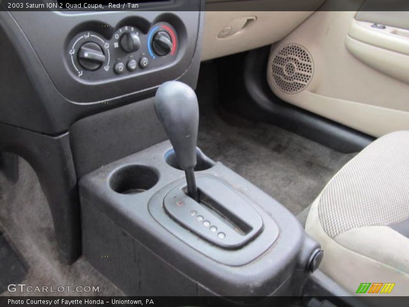Red / Tan 2003 Saturn ION 2 Quad Coupe