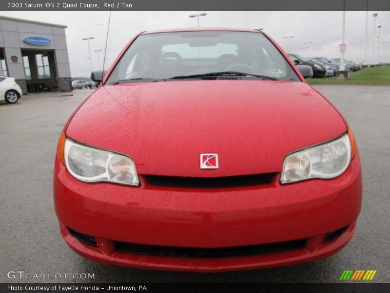 Red / Tan 2003 Saturn ION 2 Quad Coupe