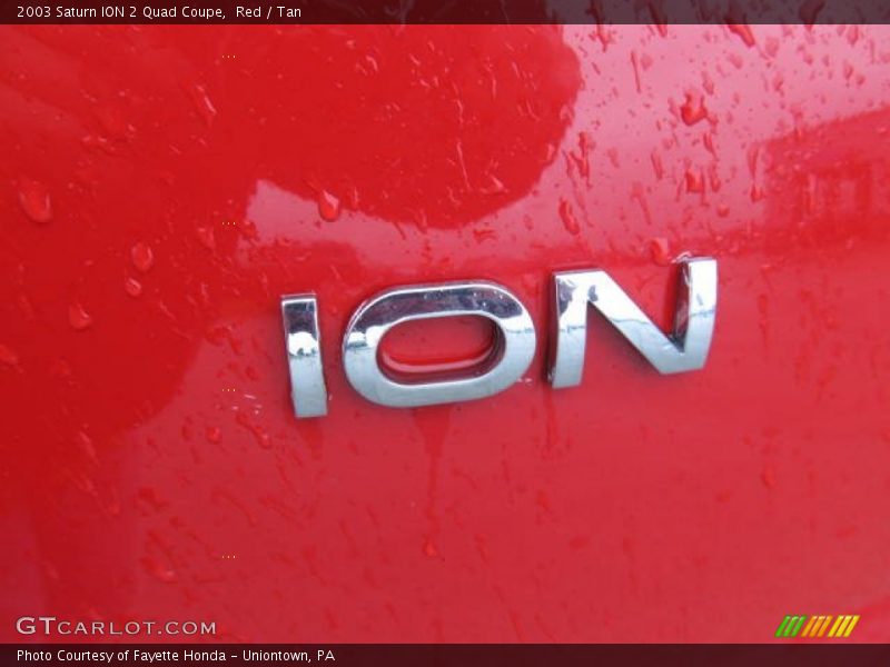 Red / Tan 2003 Saturn ION 2 Quad Coupe