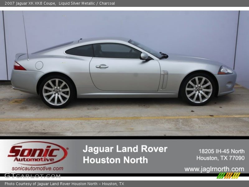 Liquid Silver Metallic / Charcoal 2007 Jaguar XK XK8 Coupe