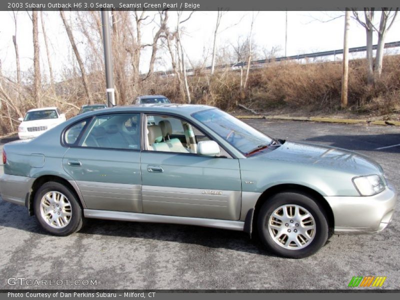 Seamist Green Pearl / Beige 2003 Subaru Outback H6 3.0 Sedan