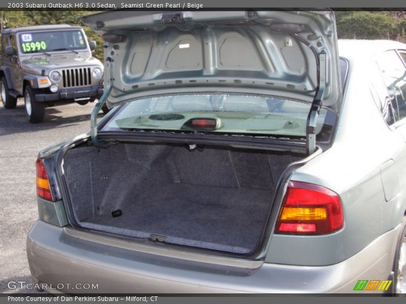 Seamist Green Pearl / Beige 2003 Subaru Outback H6 3.0 Sedan