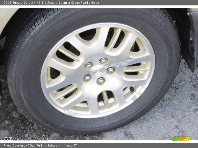 Seamist Green Pearl / Beige 2003 Subaru Outback H6 3.0 Sedan