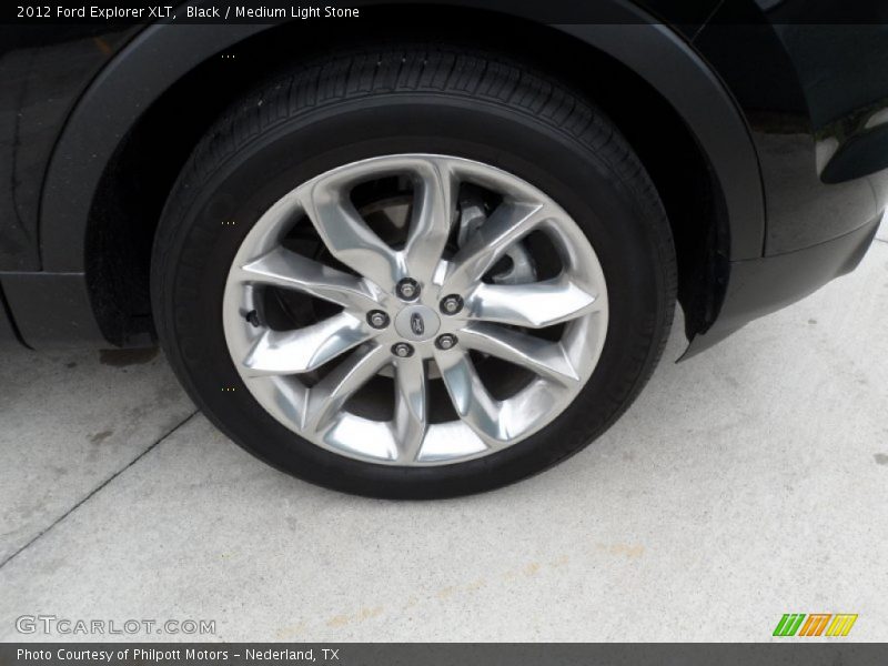 Black / Medium Light Stone 2012 Ford Explorer XLT