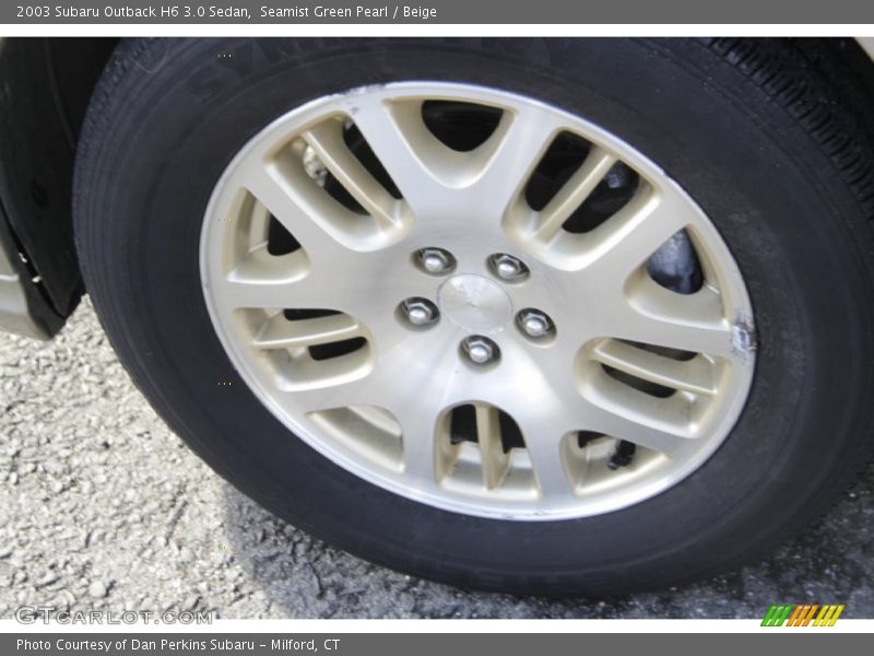 Seamist Green Pearl / Beige 2003 Subaru Outback H6 3.0 Sedan