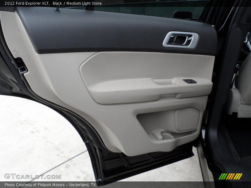 Black / Medium Light Stone 2012 Ford Explorer XLT