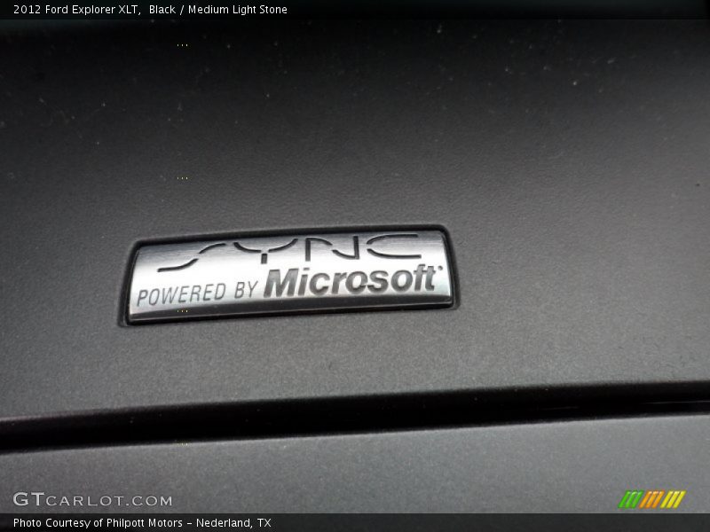 Black / Medium Light Stone 2012 Ford Explorer XLT