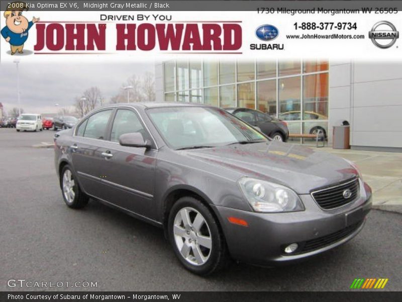 Midnight Gray Metallic / Black 2008 Kia Optima EX V6