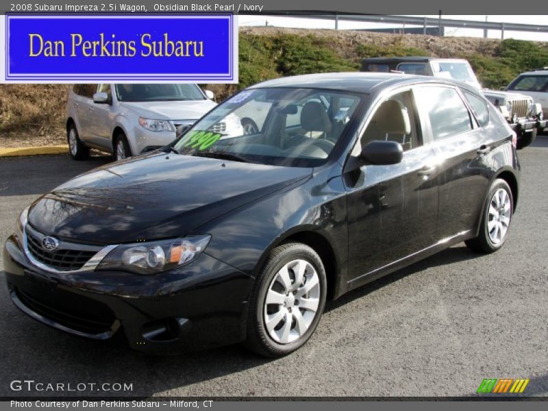 Obsidian Black Pearl / Ivory 2008 Subaru Impreza 2.5i Wagon