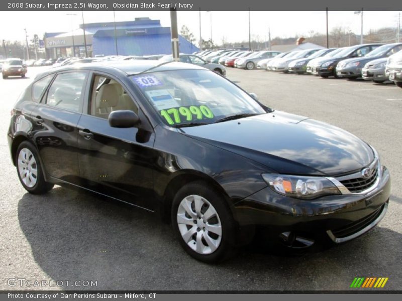Obsidian Black Pearl / Ivory 2008 Subaru Impreza 2.5i Wagon