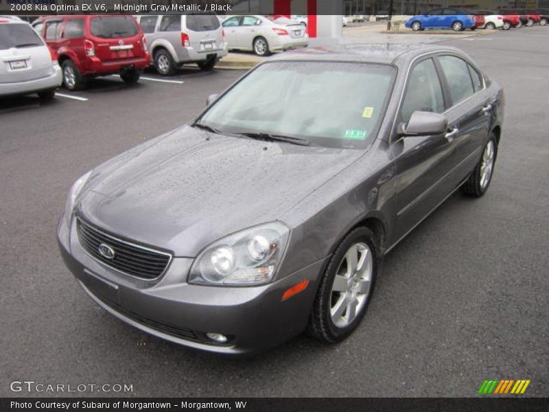 Midnight Gray Metallic / Black 2008 Kia Optima EX V6