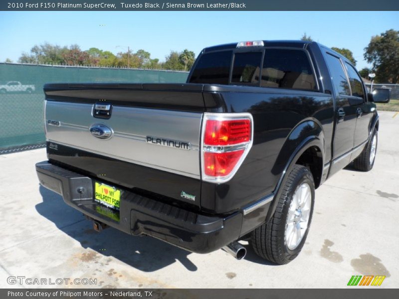 Tuxedo Black / Sienna Brown Leather/Black 2010 Ford F150 Platinum SuperCrew