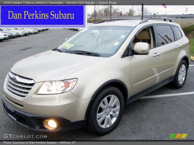 Harvest Gold Metallic / Desert Beige 2009 Subaru Tribeca Limited 5 Passenger