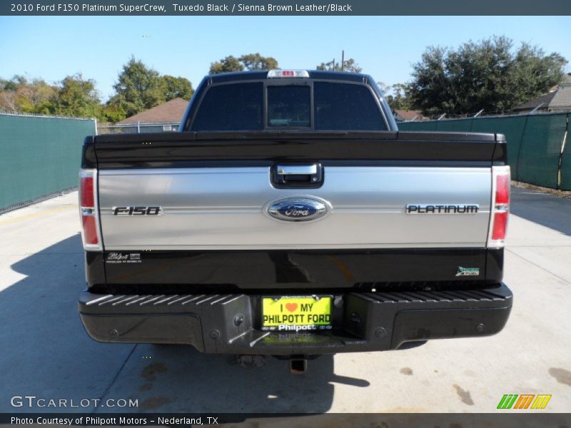 Tuxedo Black / Sienna Brown Leather/Black 2010 Ford F150 Platinum SuperCrew