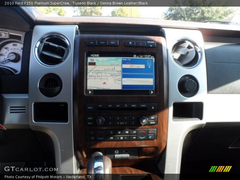 Tuxedo Black / Sienna Brown Leather/Black 2010 Ford F150 Platinum SuperCrew