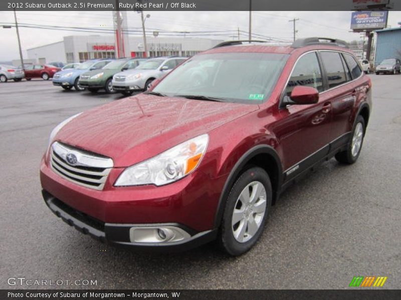 Ruby Red Pearl / Off Black 2012 Subaru Outback 2.5i Premium