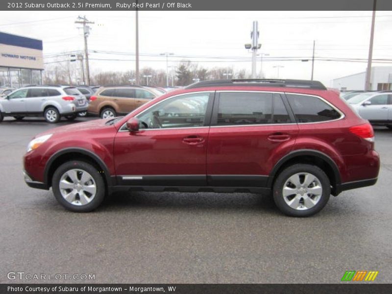 Ruby Red Pearl / Off Black 2012 Subaru Outback 2.5i Premium