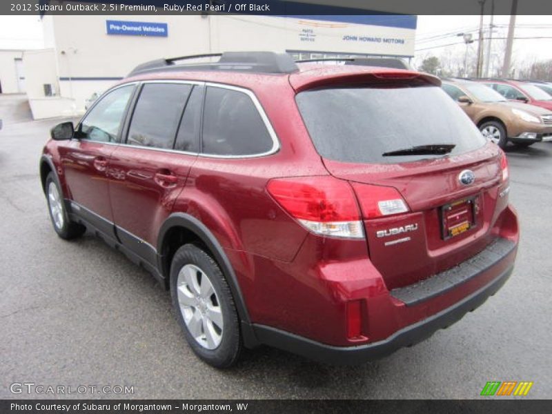 Ruby Red Pearl / Off Black 2012 Subaru Outback 2.5i Premium