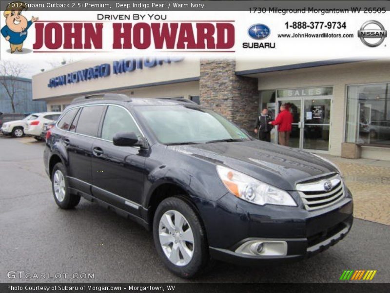 Deep Indigo Pearl / Warm Ivory 2012 Subaru Outback 2.5i Premium