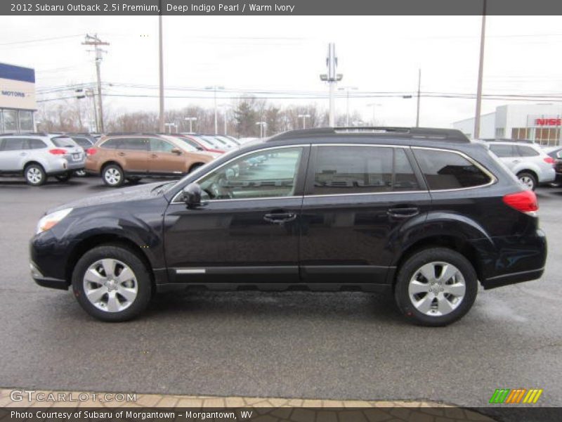 Deep Indigo Pearl / Warm Ivory 2012 Subaru Outback 2.5i Premium