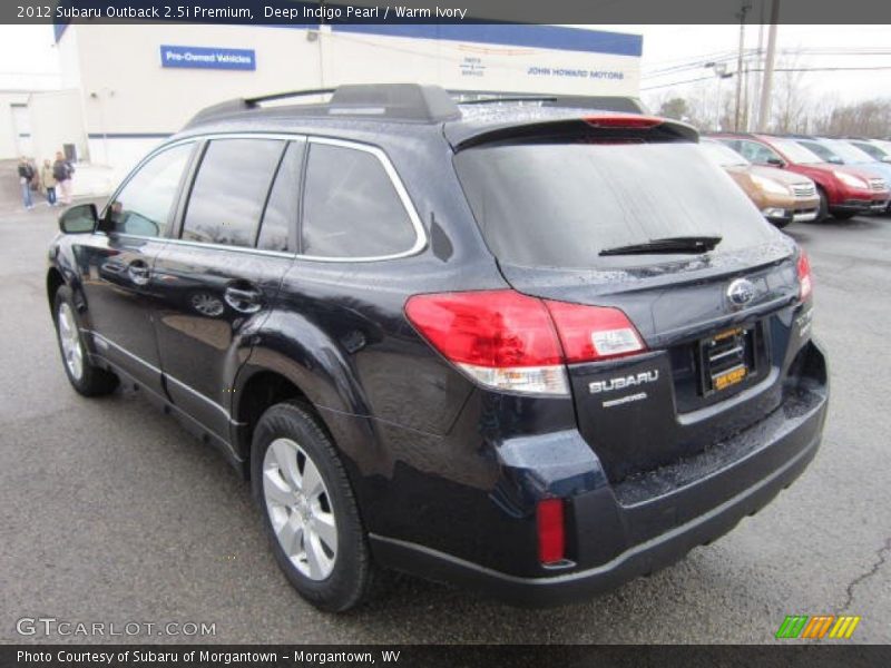 Deep Indigo Pearl / Warm Ivory 2012 Subaru Outback 2.5i Premium