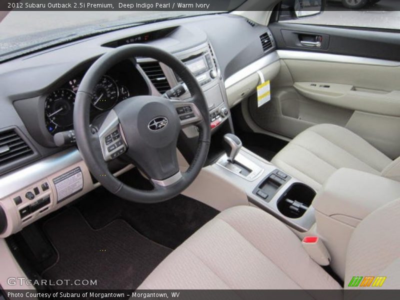 Deep Indigo Pearl / Warm Ivory 2012 Subaru Outback 2.5i Premium