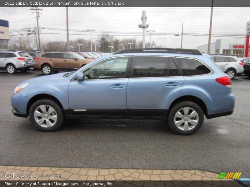 Sky Blue Metallic / Off Black 2012 Subaru Outback 2.5i Premium