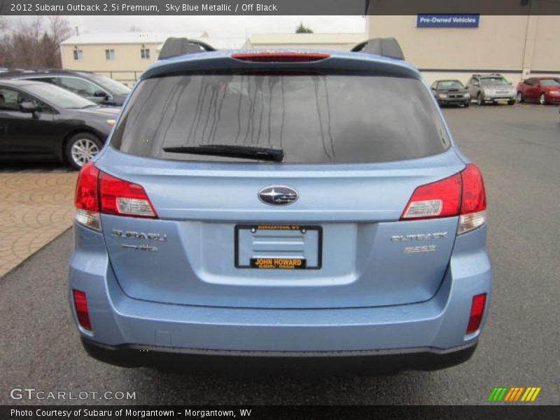 Sky Blue Metallic / Off Black 2012 Subaru Outback 2.5i Premium
