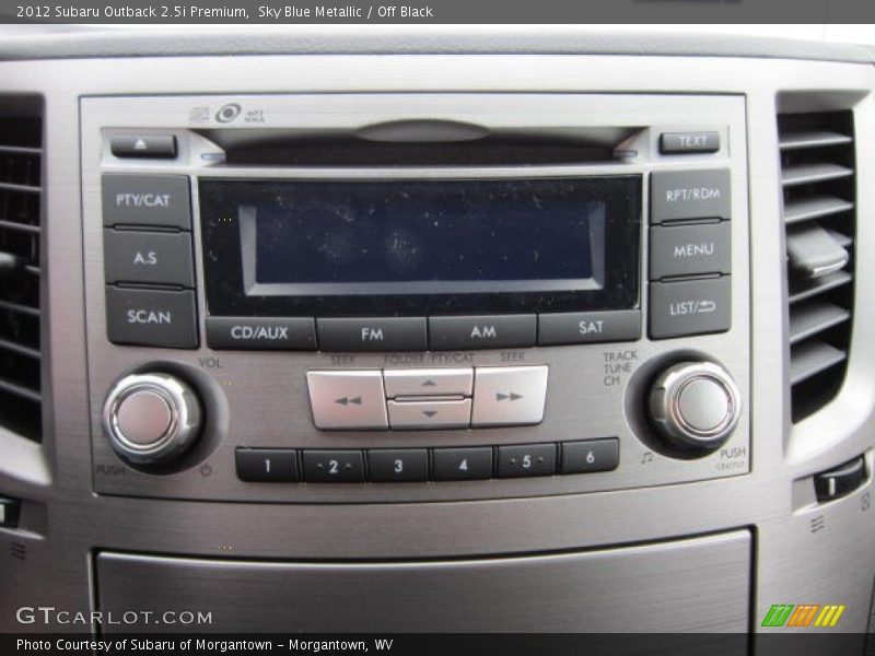 Sky Blue Metallic / Off Black 2012 Subaru Outback 2.5i Premium