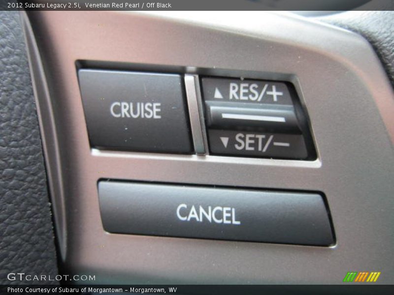 Venetian Red Pearl / Off Black 2012 Subaru Legacy 2.5i