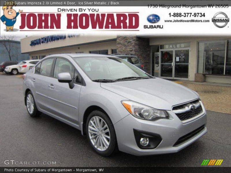 Ice Silver Metallic / Black 2012 Subaru Impreza 2.0i Limited 4 Door