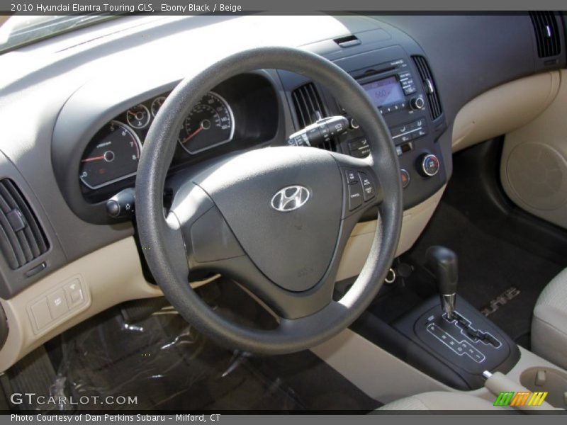 Ebony Black / Beige 2010 Hyundai Elantra Touring GLS