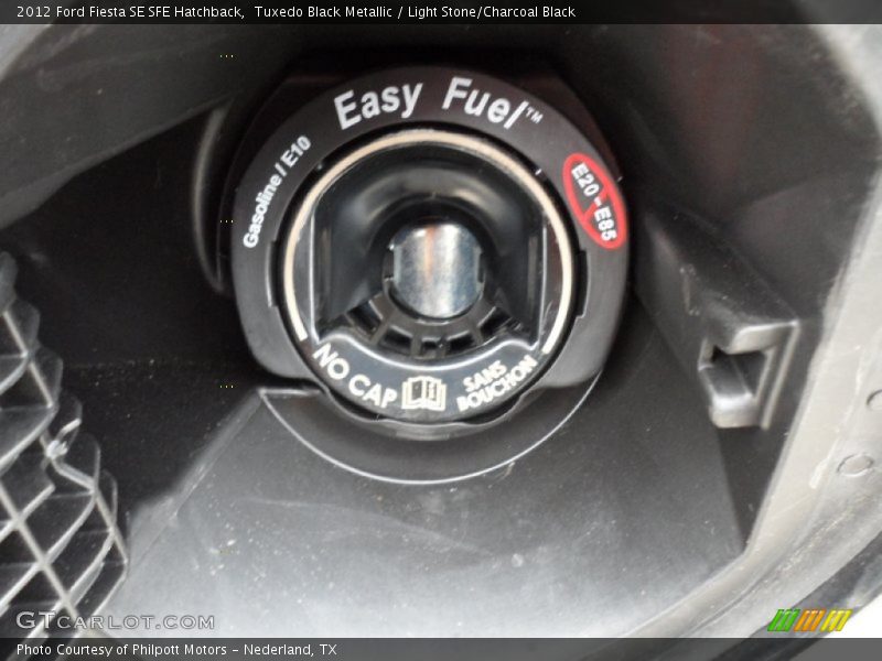 Tuxedo Black Metallic / Light Stone/Charcoal Black 2012 Ford Fiesta SE SFE Hatchback