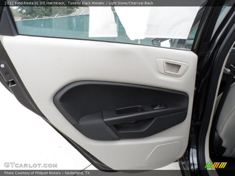Tuxedo Black Metallic / Light Stone/Charcoal Black 2012 Ford Fiesta SE SFE Hatchback