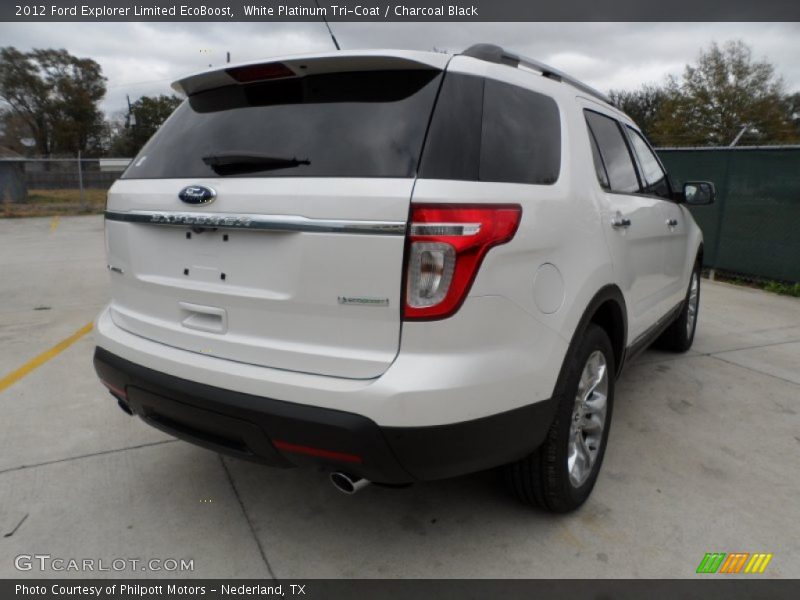 White Platinum Tri-Coat / Charcoal Black 2012 Ford Explorer Limited EcoBoost