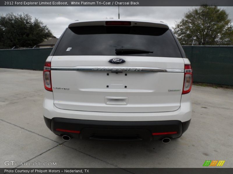 White Platinum Tri-Coat / Charcoal Black 2012 Ford Explorer Limited EcoBoost
