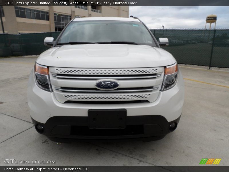 White Platinum Tri-Coat / Charcoal Black 2012 Ford Explorer Limited EcoBoost