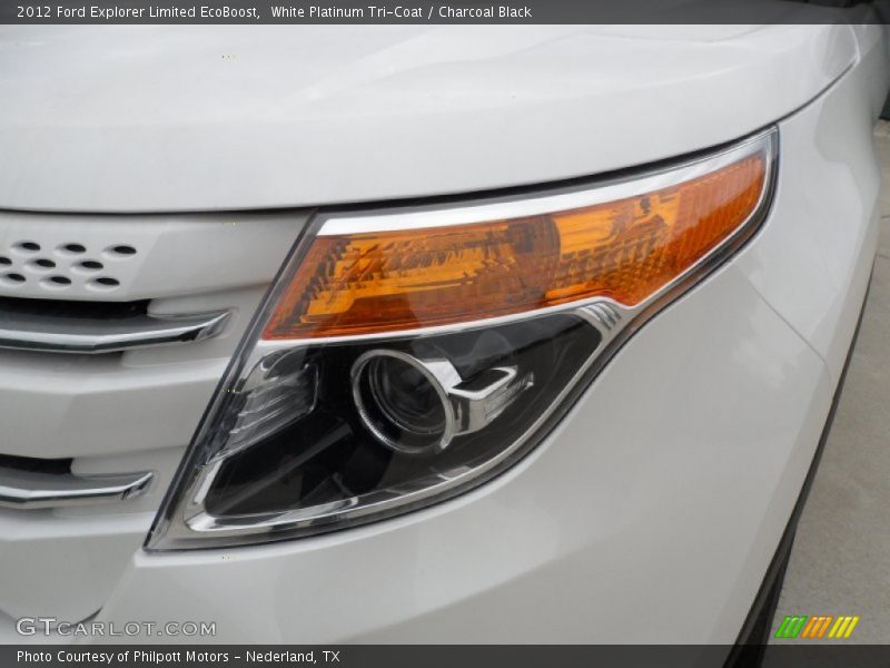 White Platinum Tri-Coat / Charcoal Black 2012 Ford Explorer Limited EcoBoost