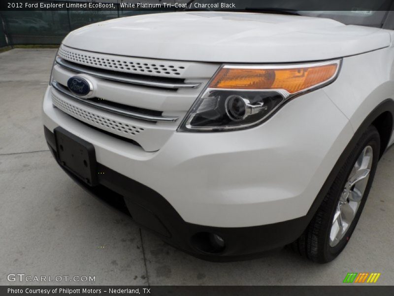 White Platinum Tri-Coat / Charcoal Black 2012 Ford Explorer Limited EcoBoost